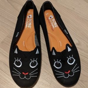 NWOT BOBS cat themed flats (size 10)